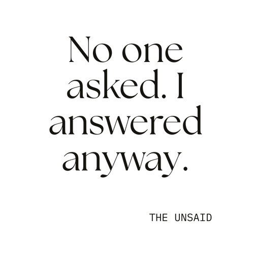 No one asked. I answered anyway.