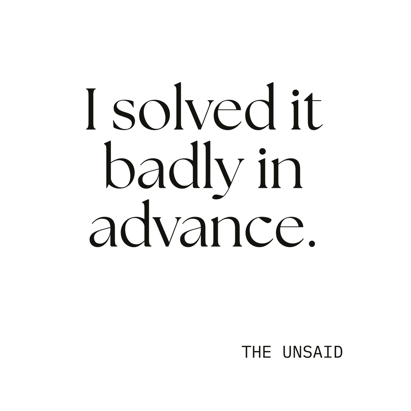 I solved it badly in advance.
