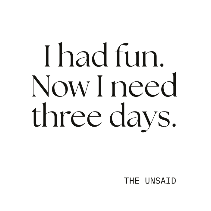 I had fun. Now I need three days.