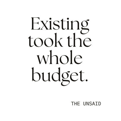 Existing took the whole budget.