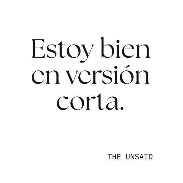 Estoy bien en versión corta.