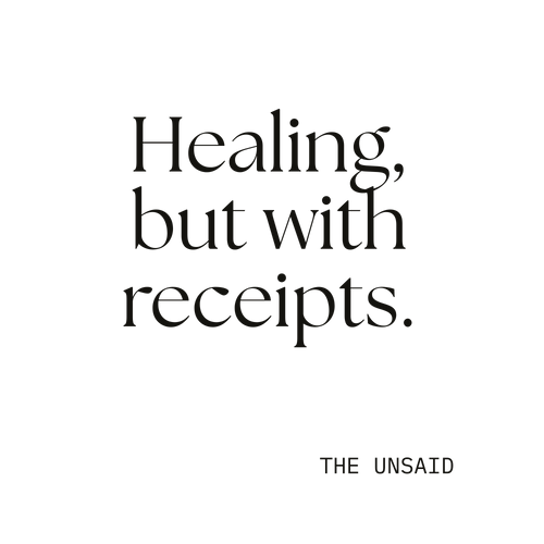Healing, but with receipts.
