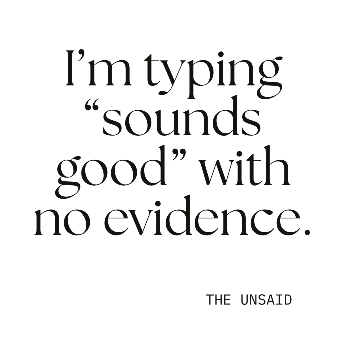 I’m typing “sounds good” with no evidence.