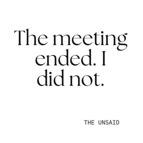 The meeting ended. I did not.