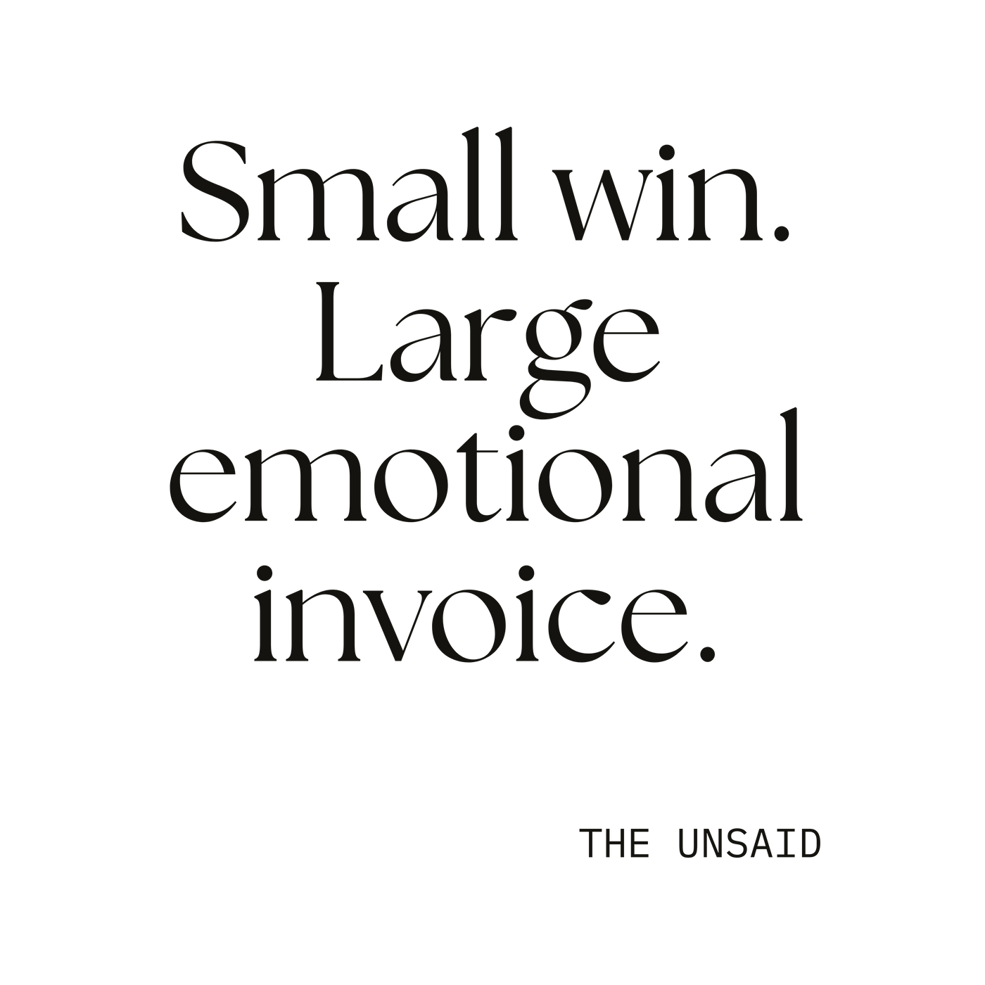 Small win. Large emotional invoice.