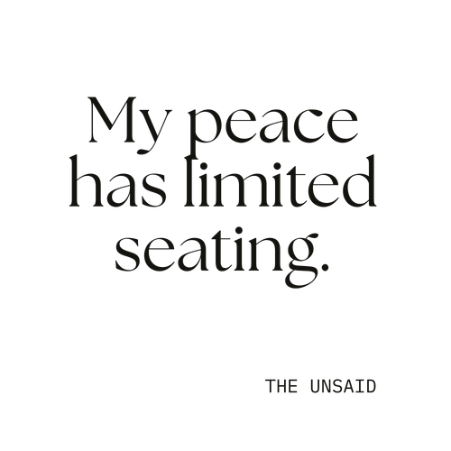 My peace has limited seating.