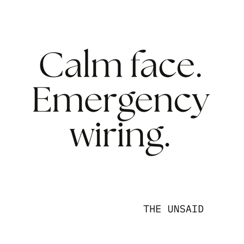 Calm face. Emergency wiring.