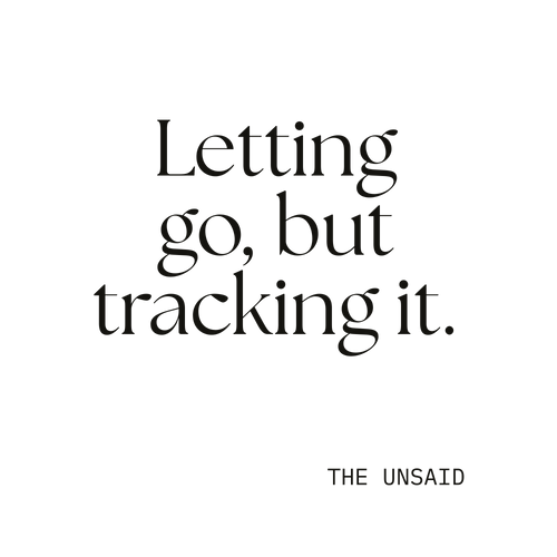 Letting go, but tracking it.
