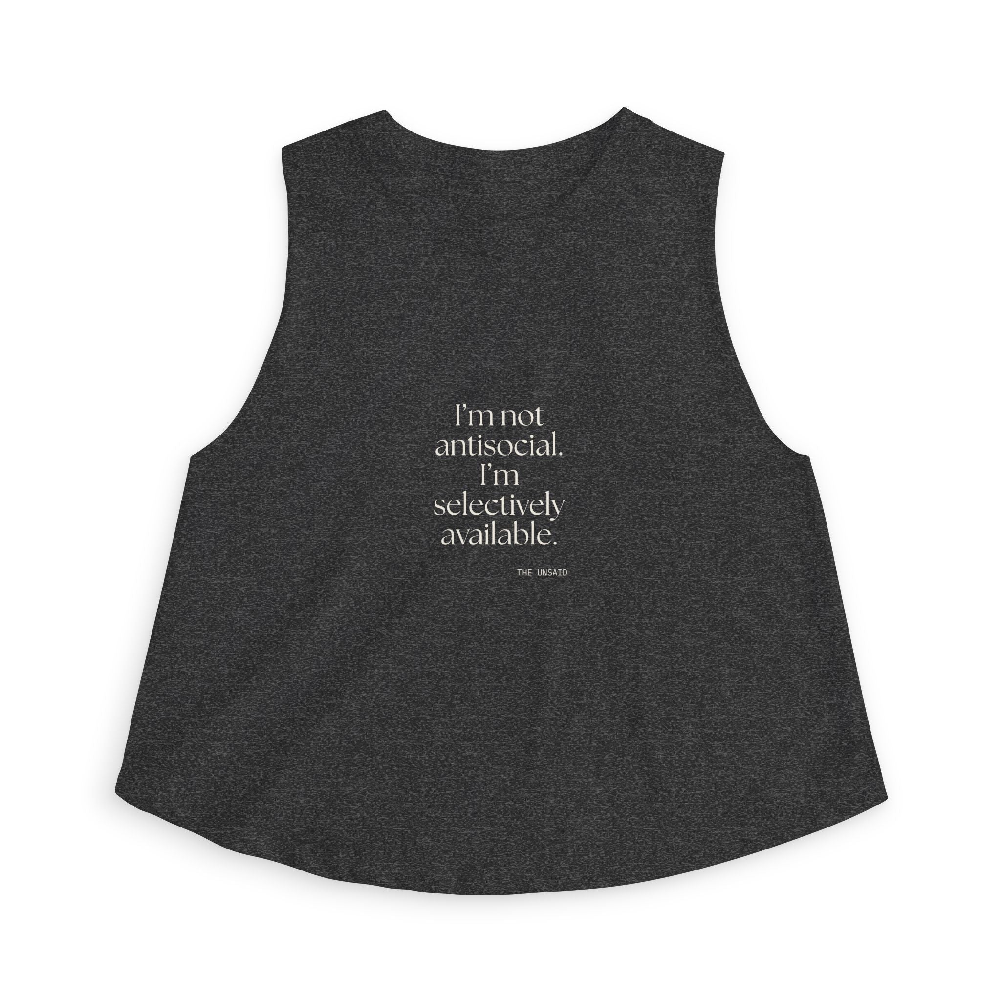 I’m not antisocial. I’m selectively available - Crop Top - For Introverts