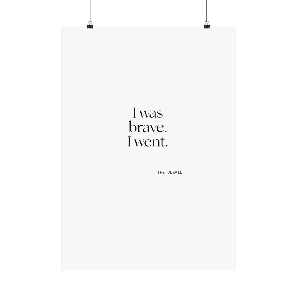 I was brave. I went - Poster - For Introverts
