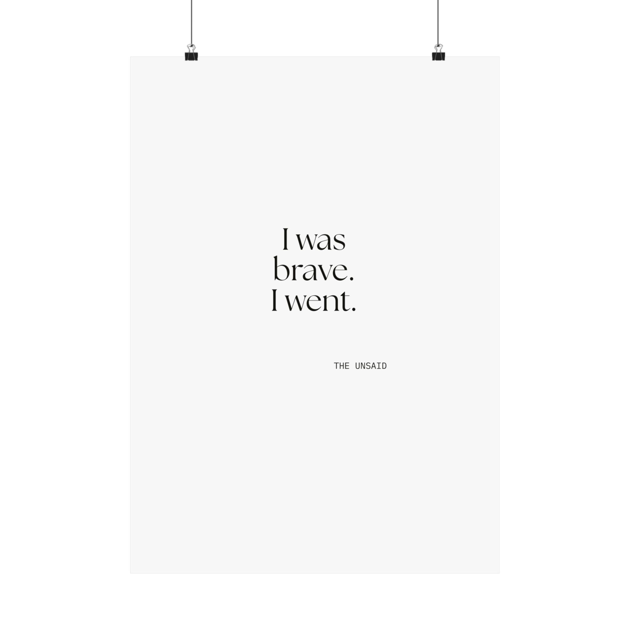 I was brave. I went - Poster - For Introverts