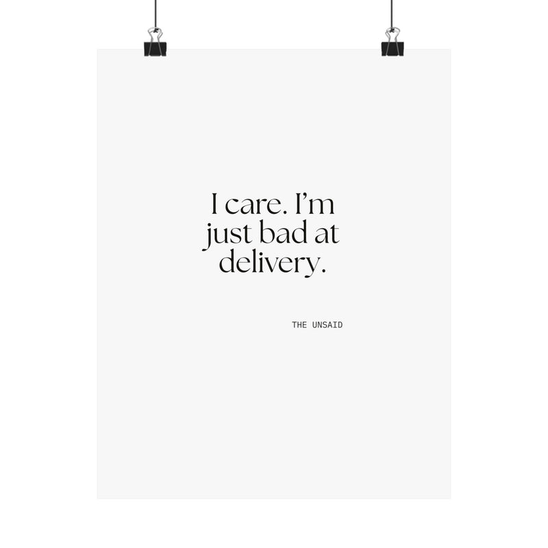 Poster — I care. I’m just bad at delivery.