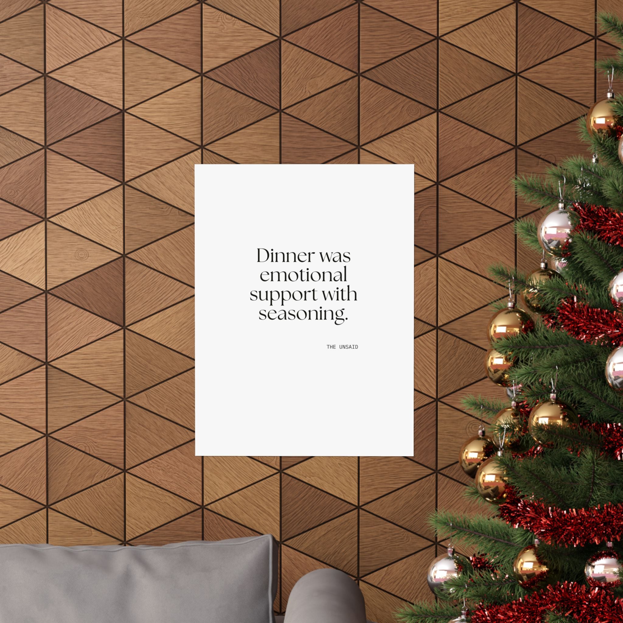 Dinner was emotional support with seasoning - Poster - Dry Humor