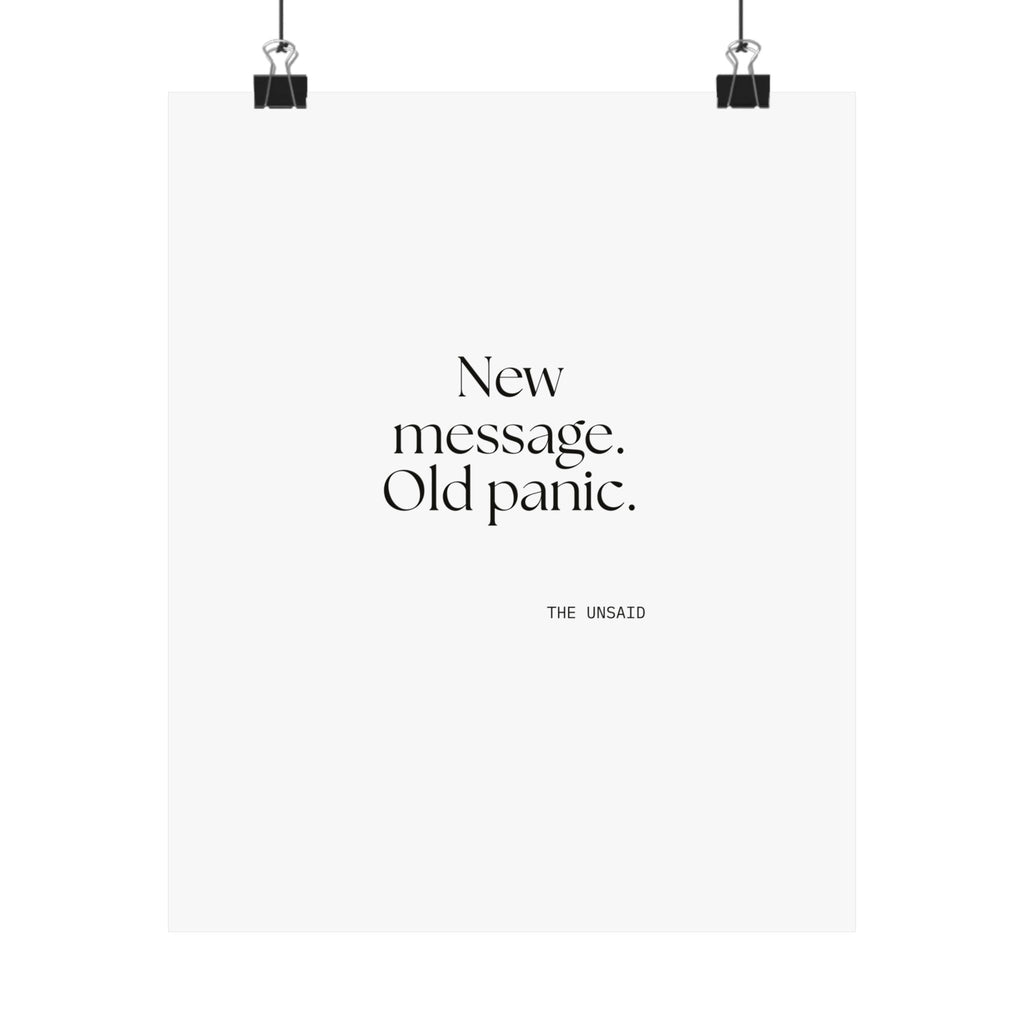 New message. Old panic - Poster - For Overthinkers