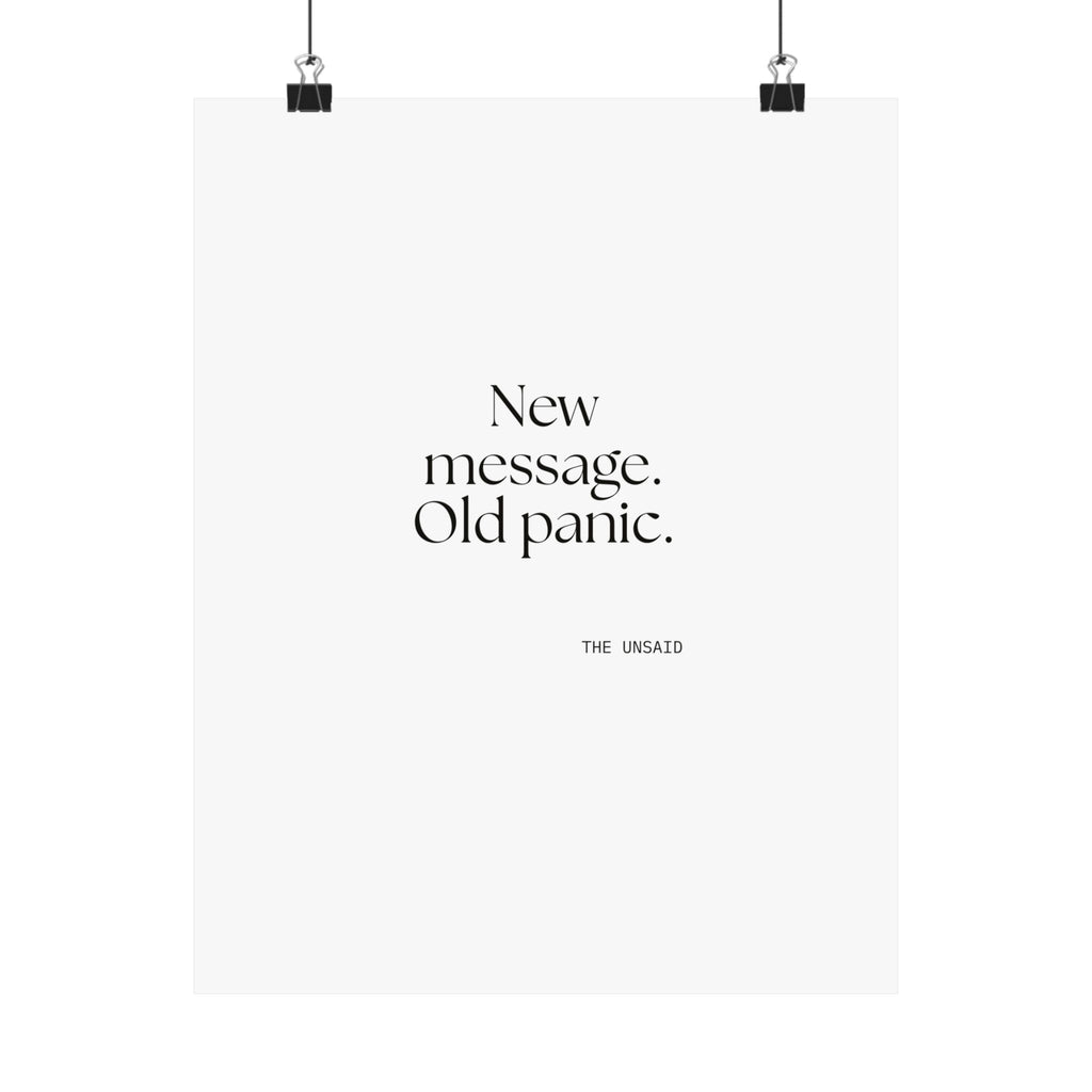 New message. Old panic - Poster - For Overthinkers