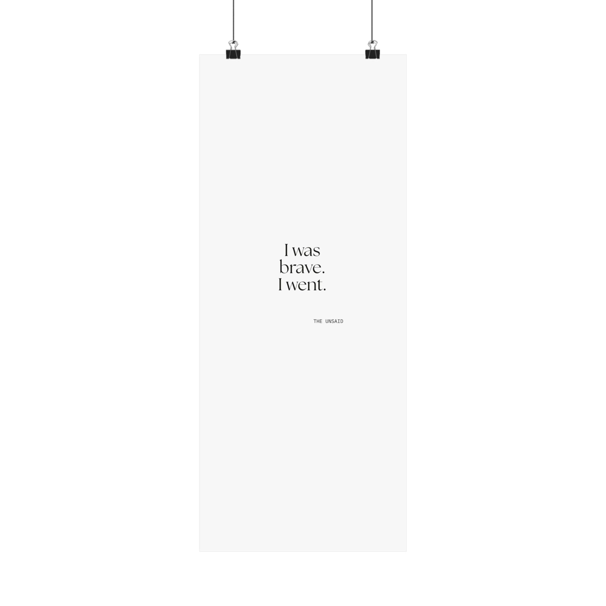 I was brave. I went - Poster - For Introverts