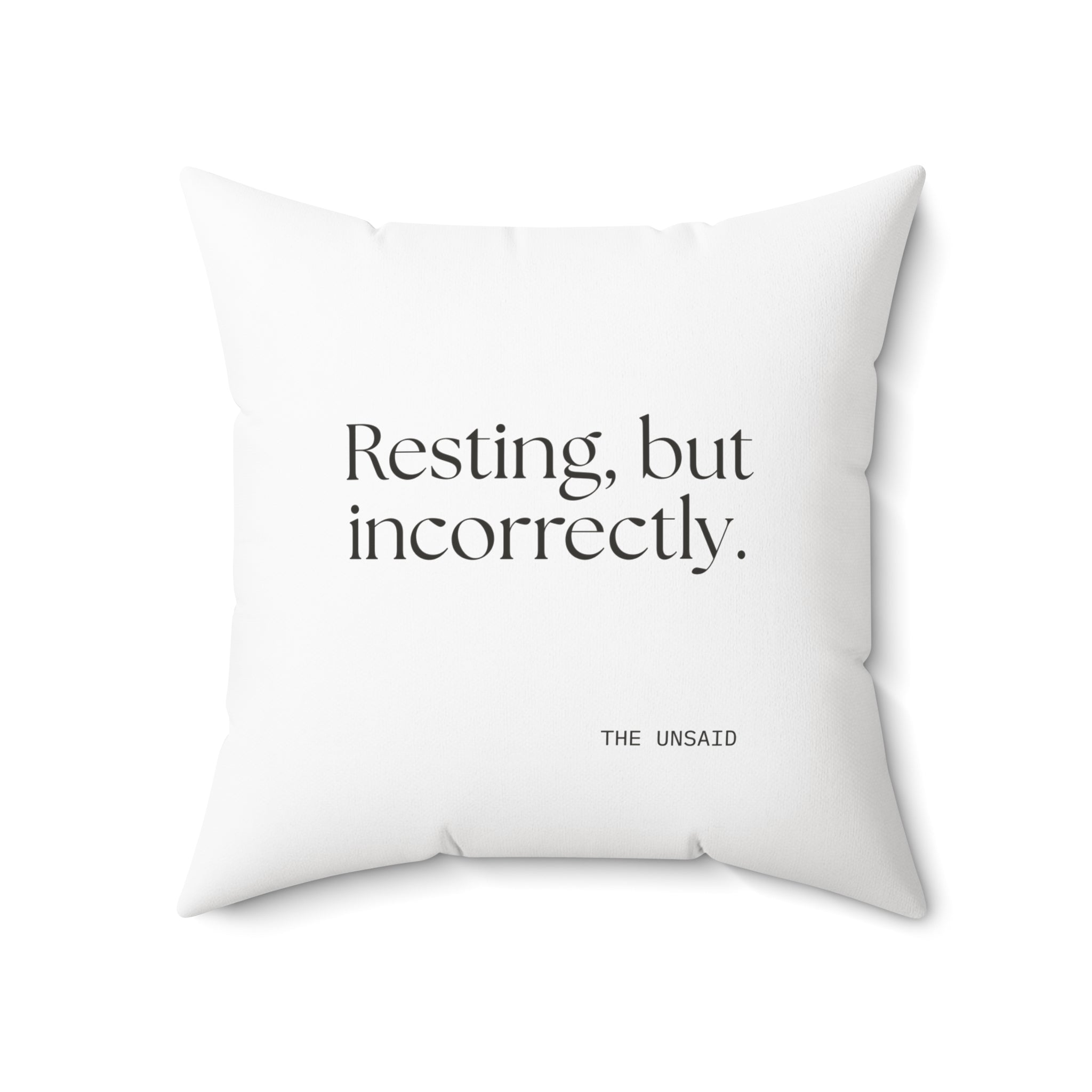 Resting, but incorrectly - Throw Pillow - For Quiet Minds