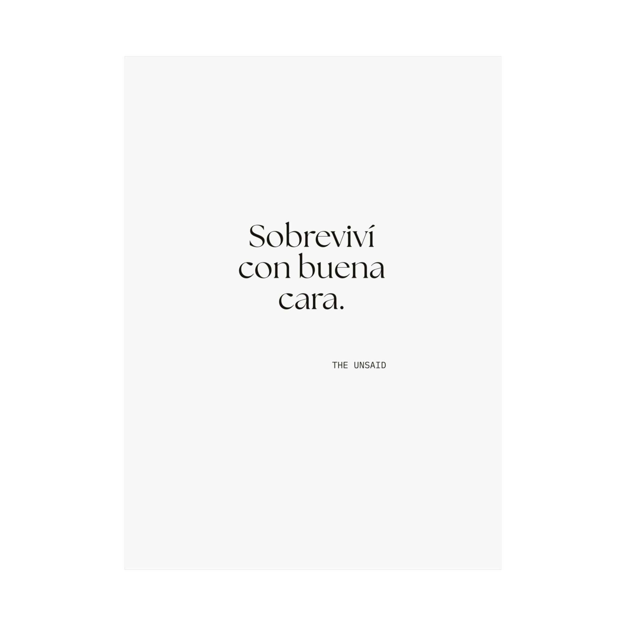 Sobreviví con buena cara - Poster - En Español