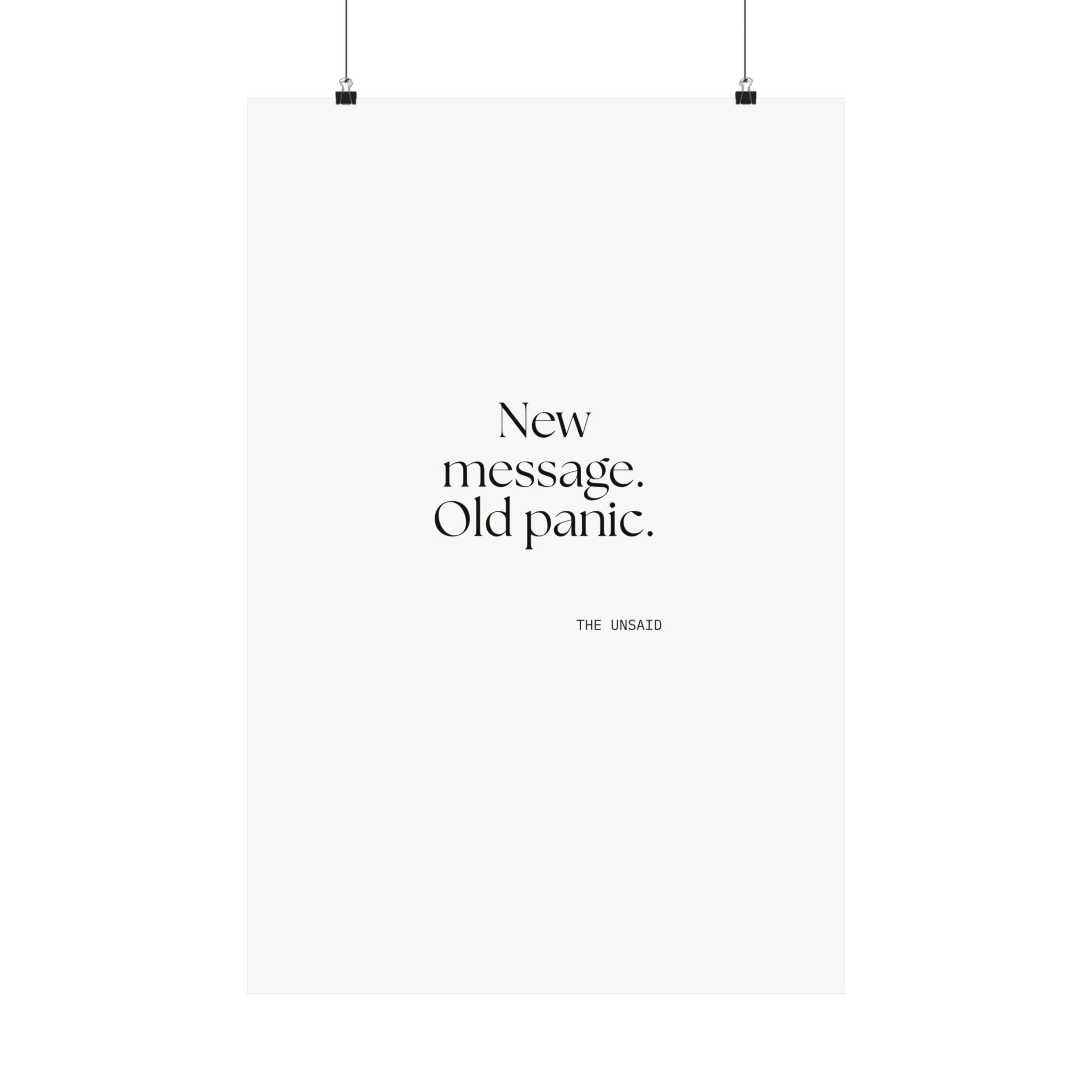 New message. Old panic - Poster - For Overthinkers