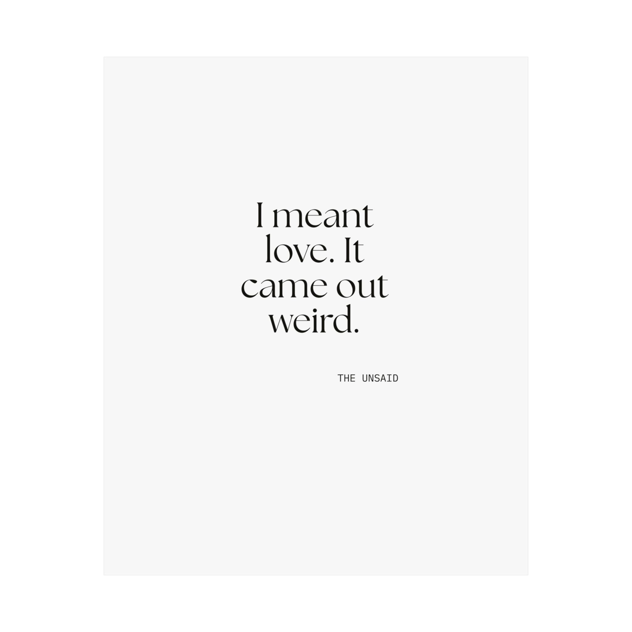I meant love. It came out weird - Poster - For Introverts