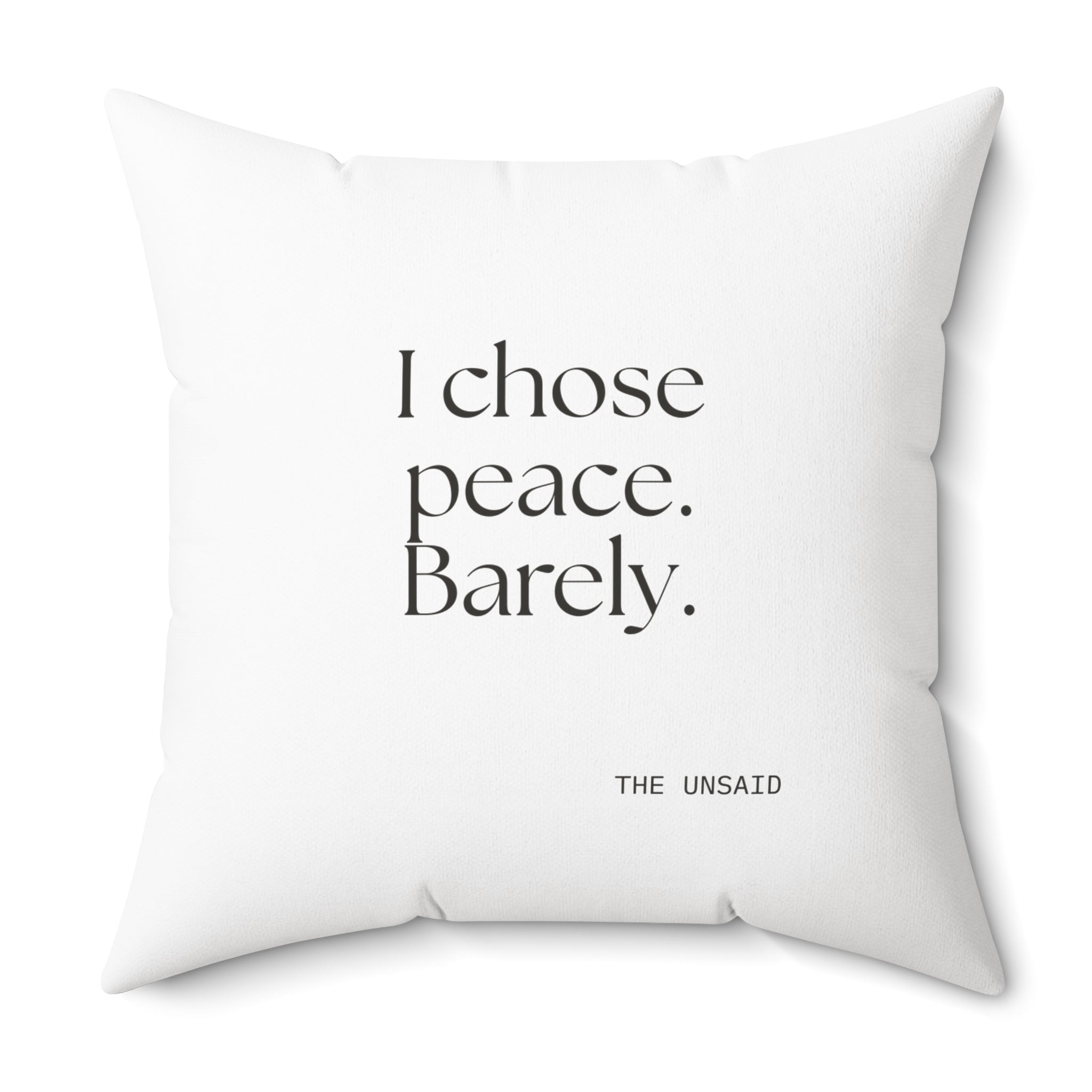 I chose peace. Barely - Throw Pillow - Dry Humor