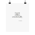 I went offline emotionally - Poster - For Introverts