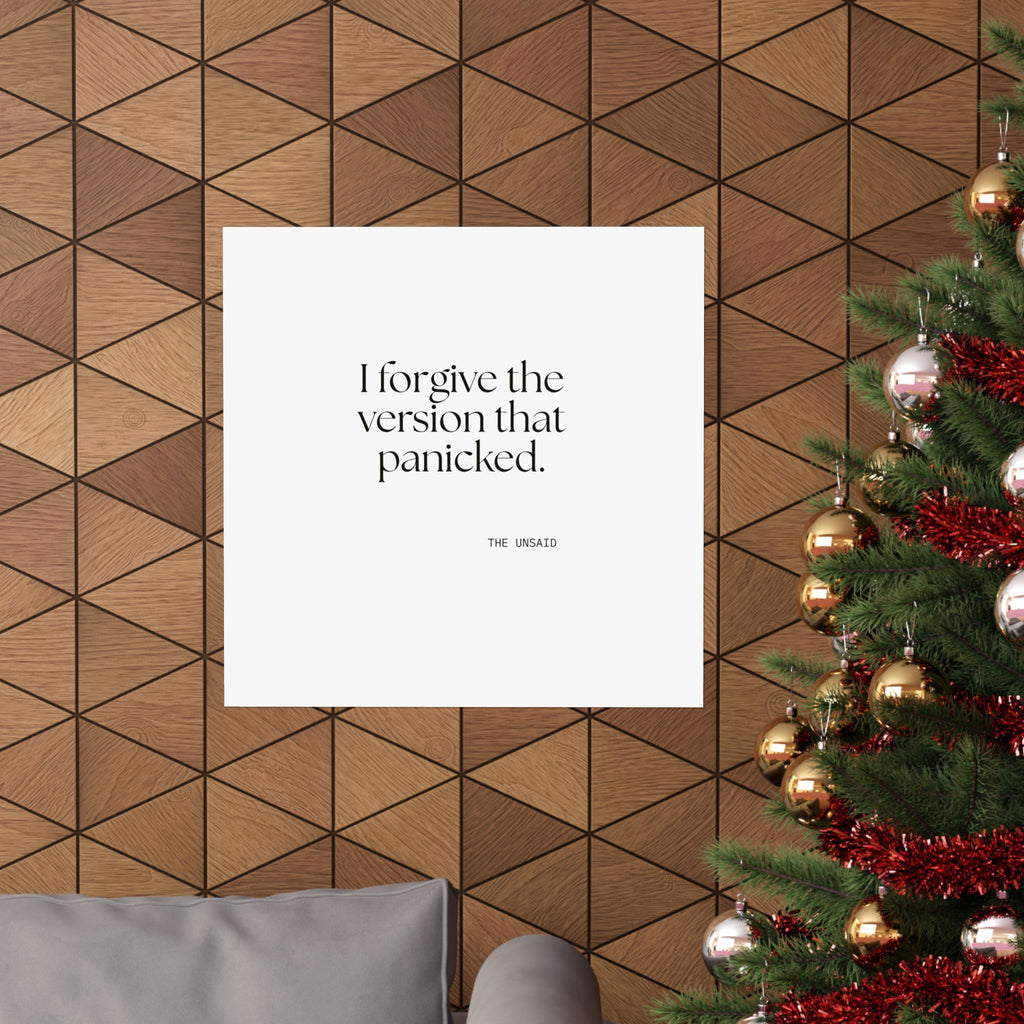 I forgive the version that panicked - Poster - Dry Humor