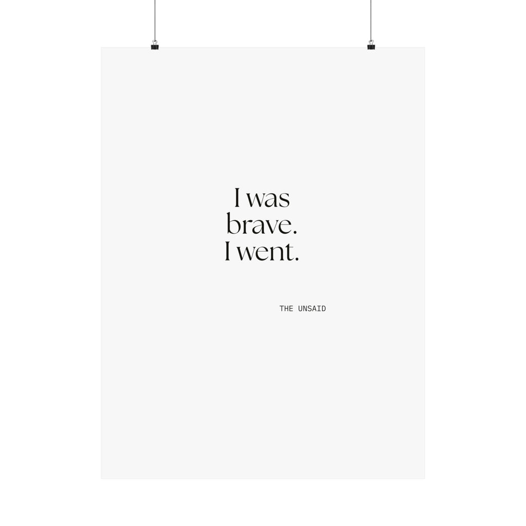 I was brave. I went - Poster - For Introverts