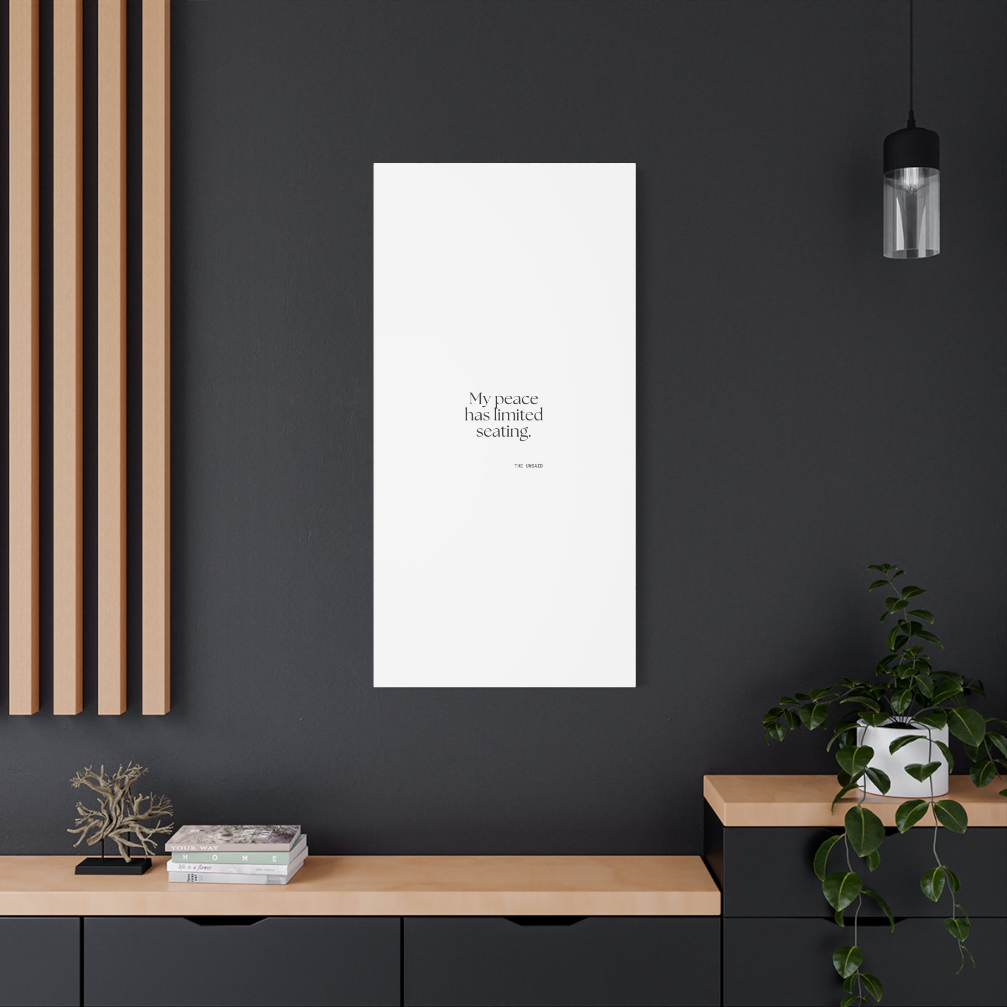My peace has limited seating - Canvas Print - For Introverts