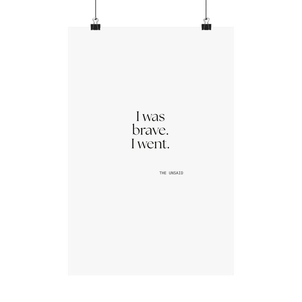 I was brave. I went - Poster - For Introverts