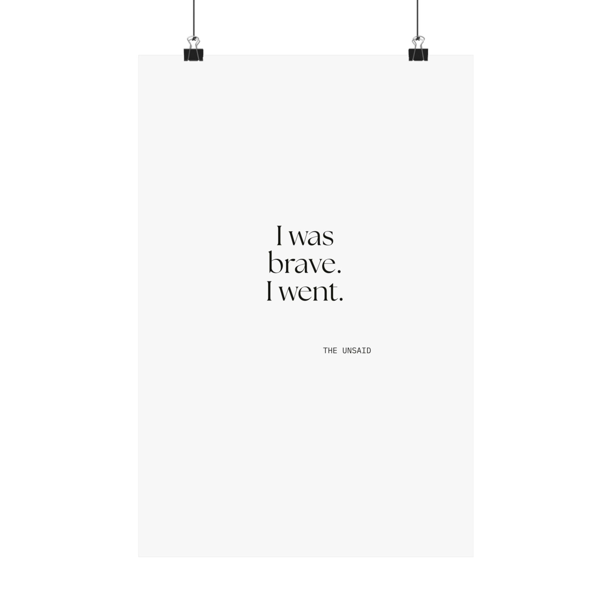 I was brave. I went - Poster - For Introverts