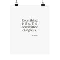 Everything is fine. The committee disagrees - Poster - For Introverts