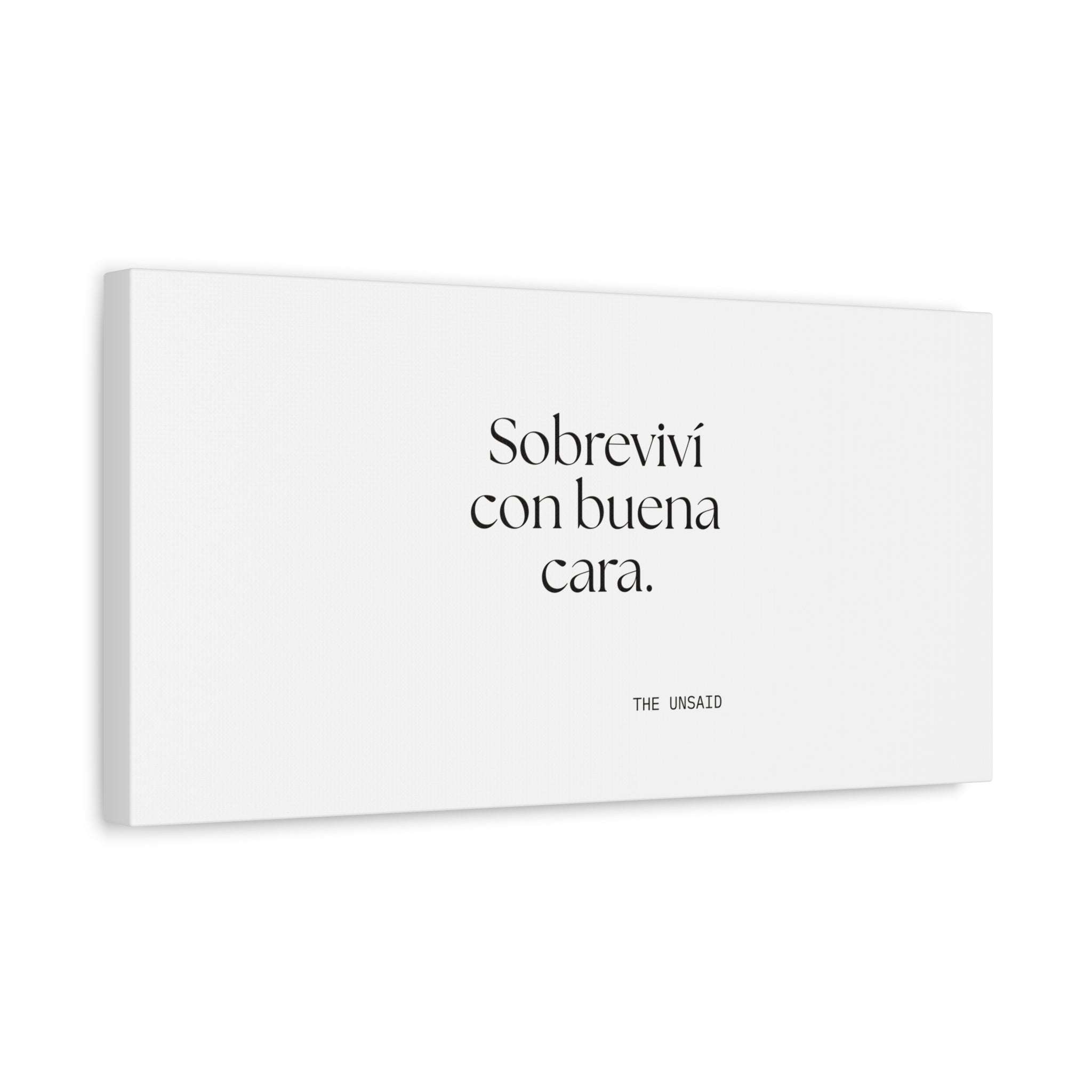 Sobreviví con buena cara - Canvas Print - En Español