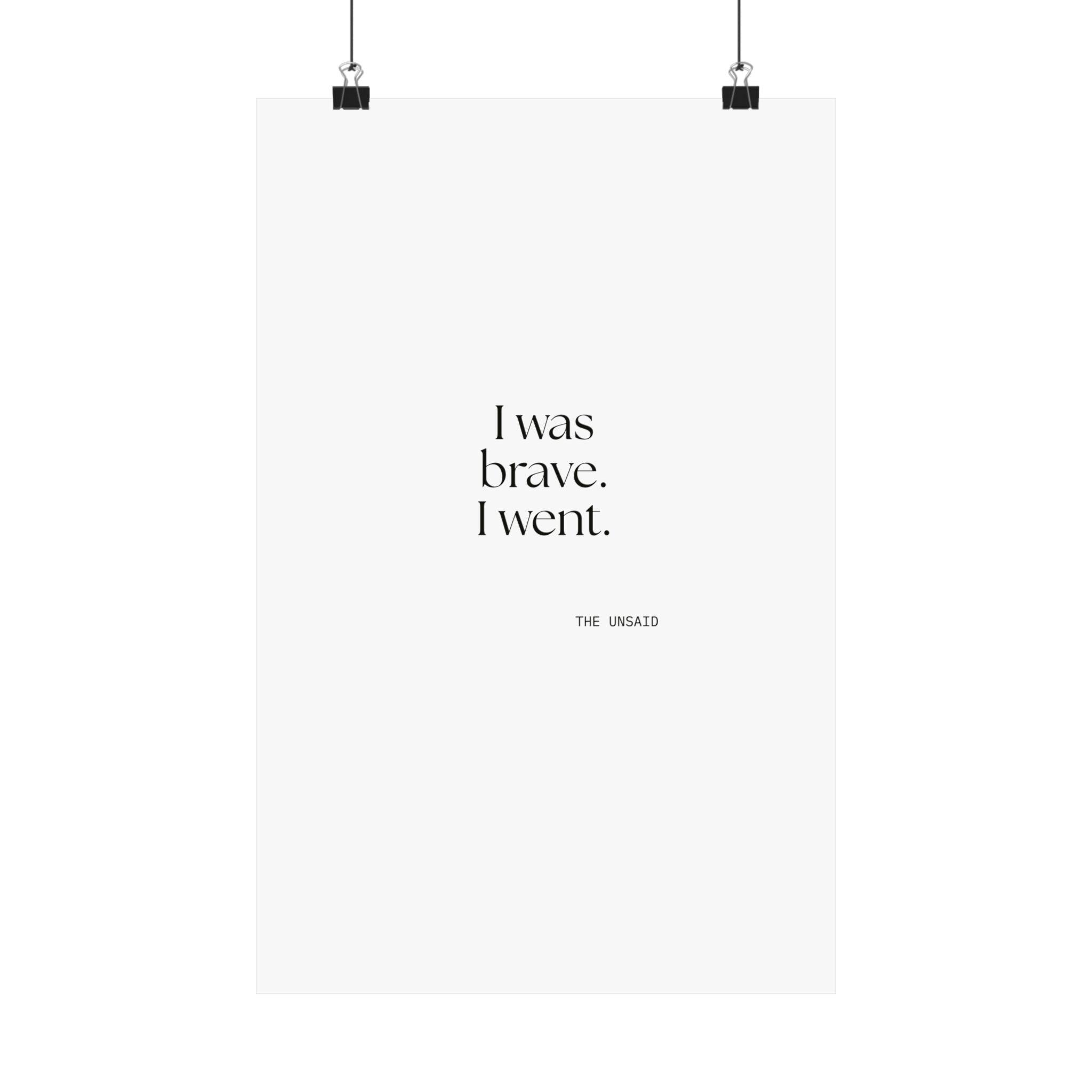 I was brave. I went - Poster - For Introverts