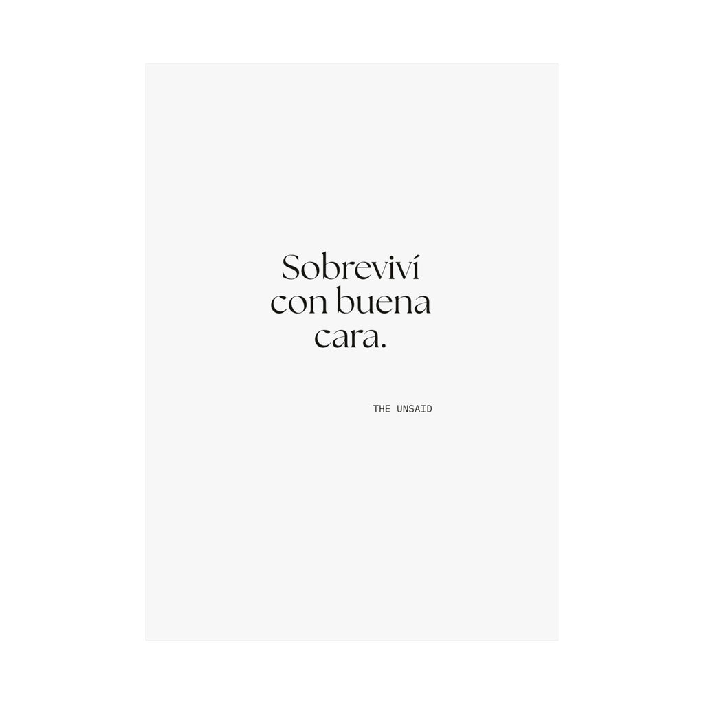 Sobreviví con buena cara - Poster - En Español