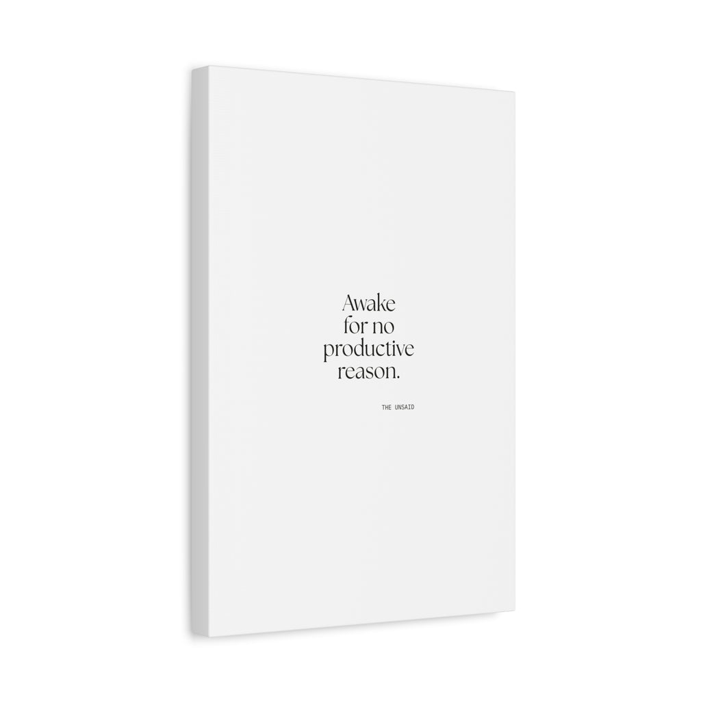 Awake for no productive reason - Canvas Print - For Overthinkers