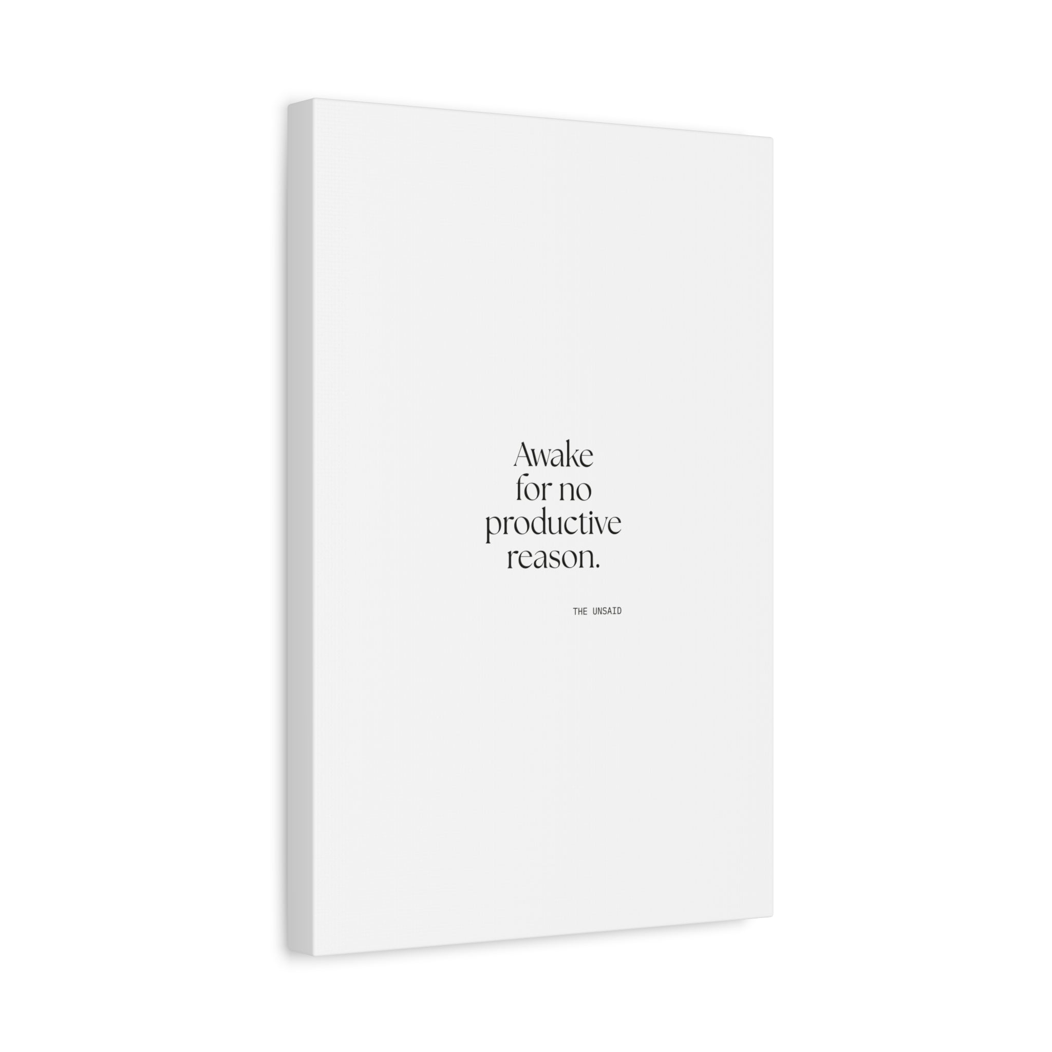 Awake for no productive reason - Canvas Print - For Overthinkers