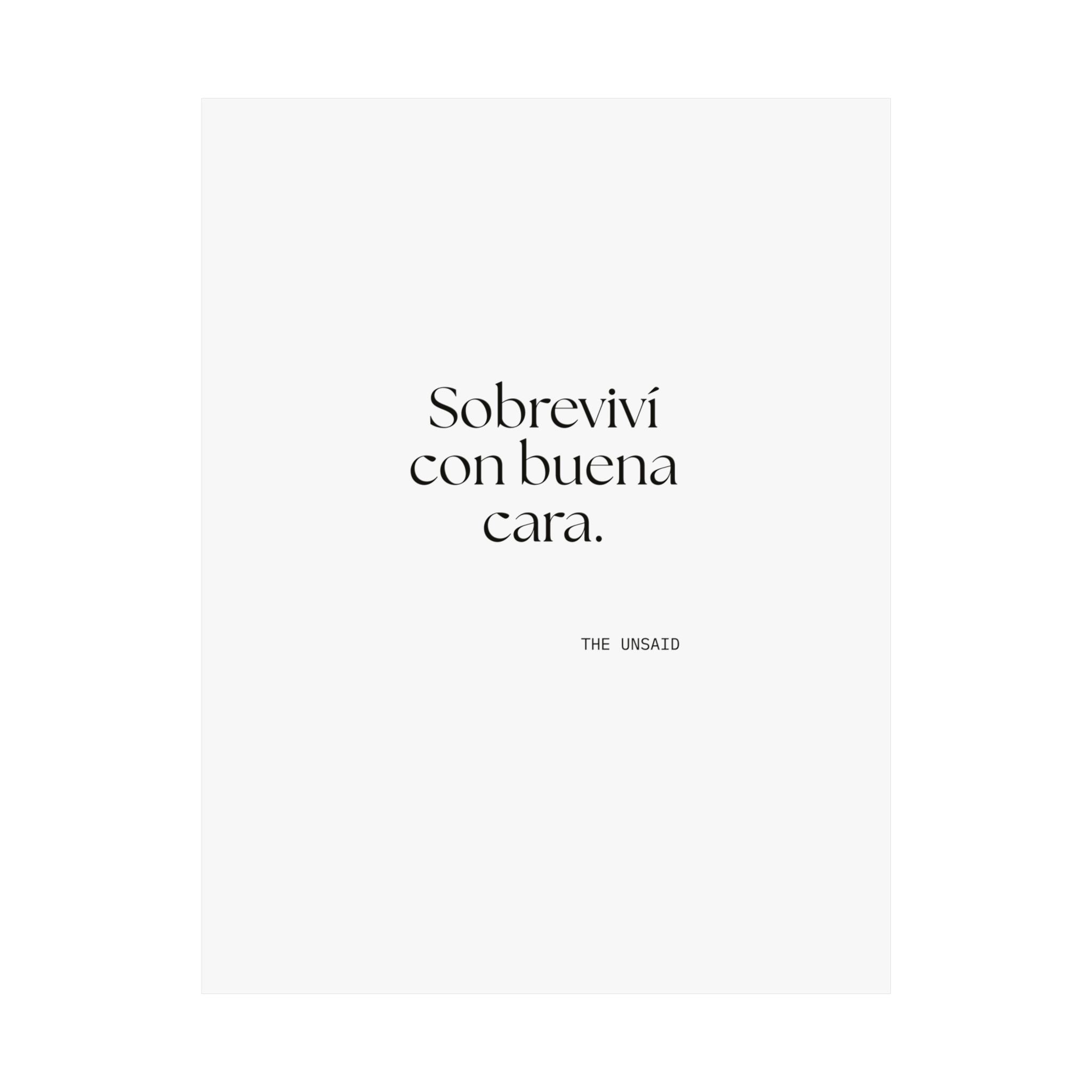 Sobreviví con buena cara - Poster - En Español