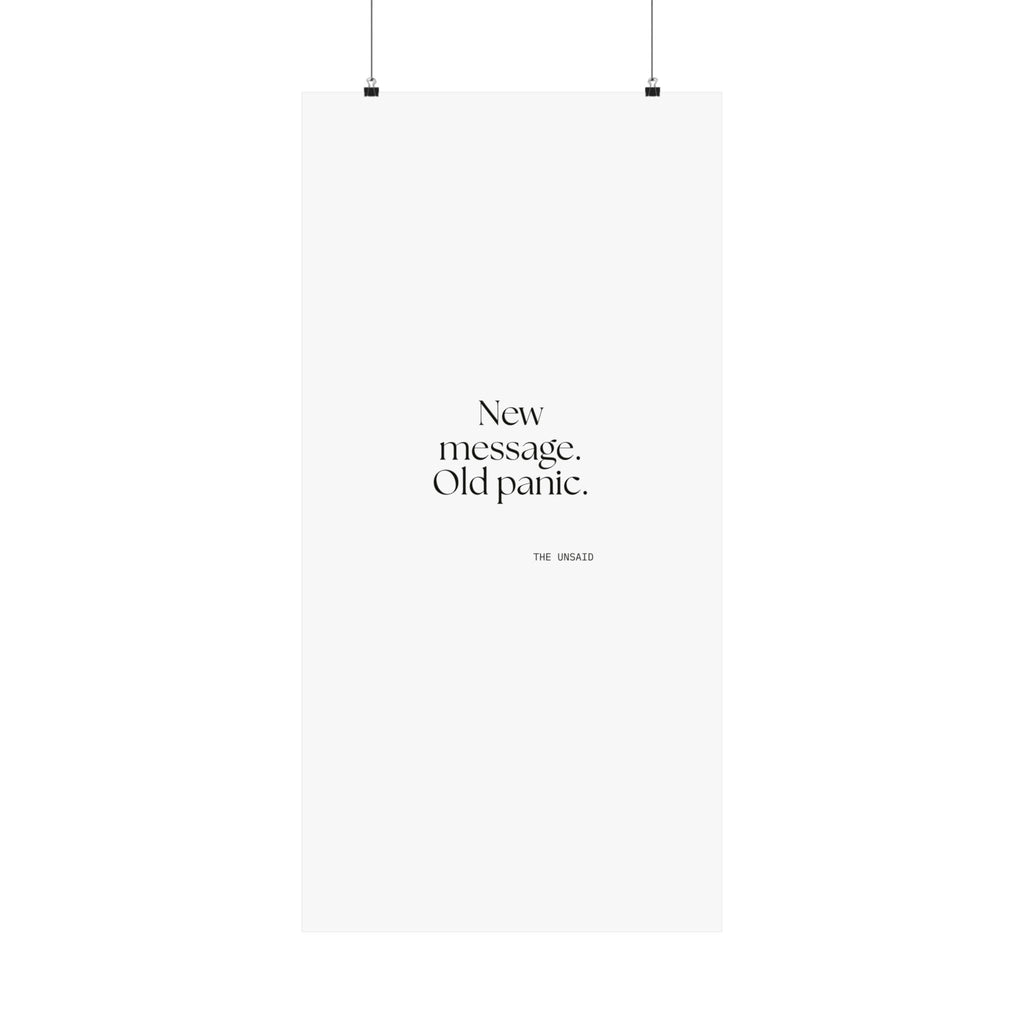 New message. Old panic - Poster - For Overthinkers