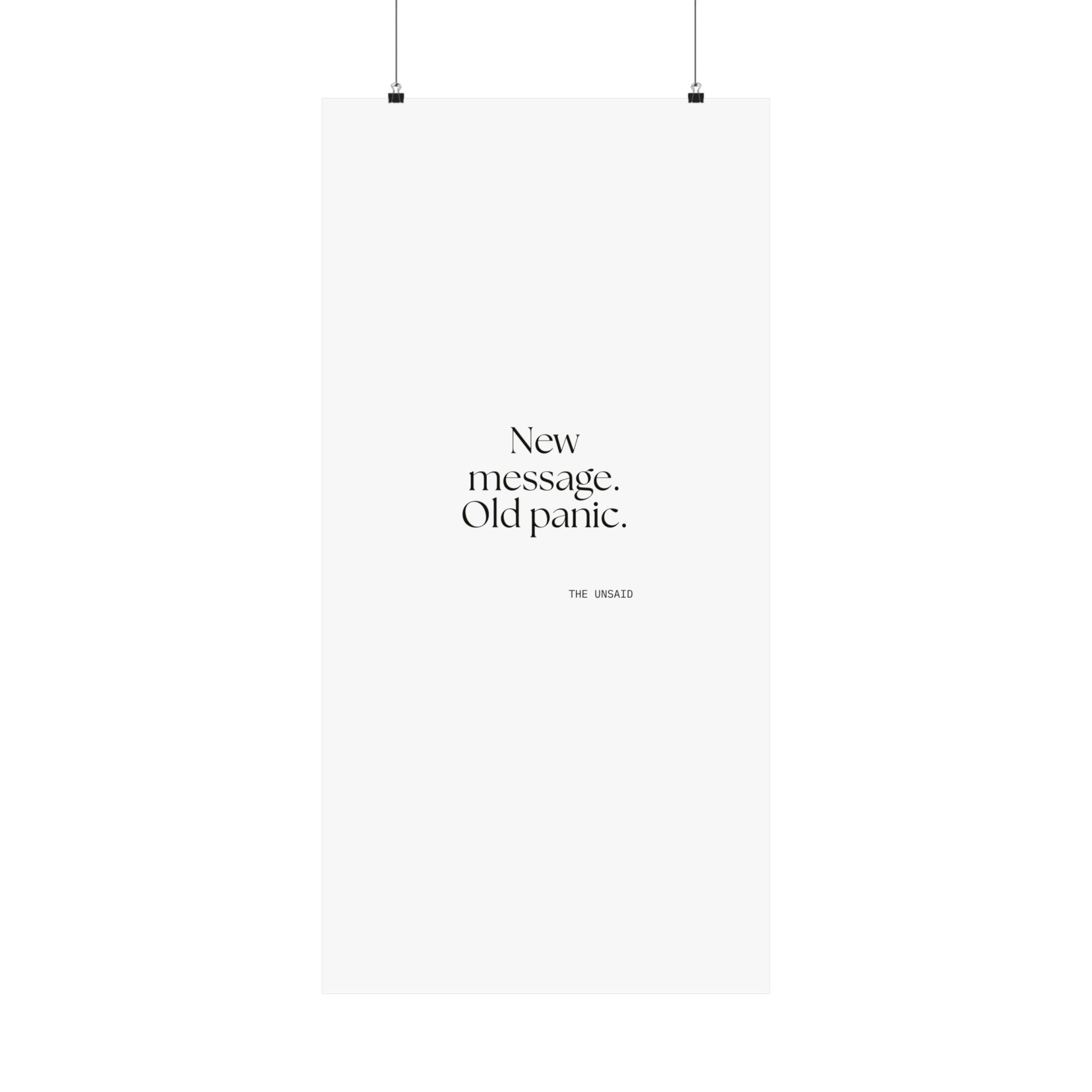 New message. Old panic - Poster - For Overthinkers