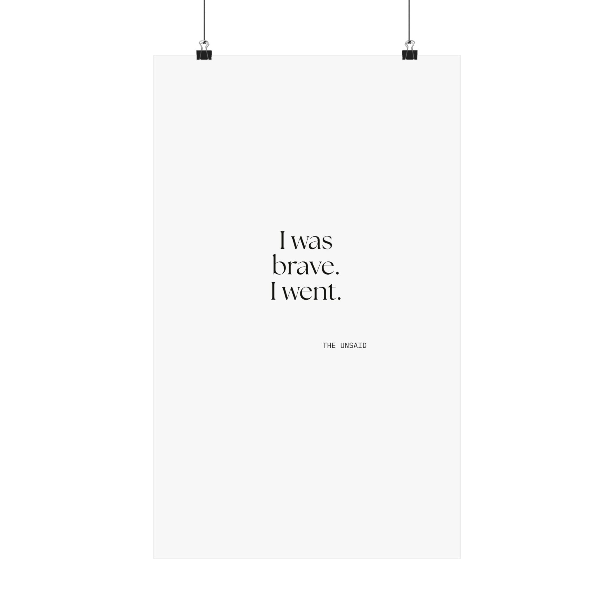 I was brave. I went - Poster - For Introverts