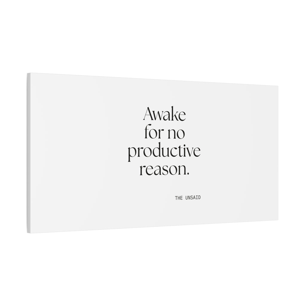 Awake for no productive reason - Canvas Print - For Overthinkers