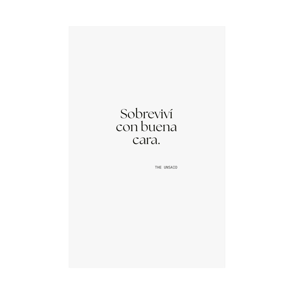 Sobreviví con buena cara - Poster - En Español