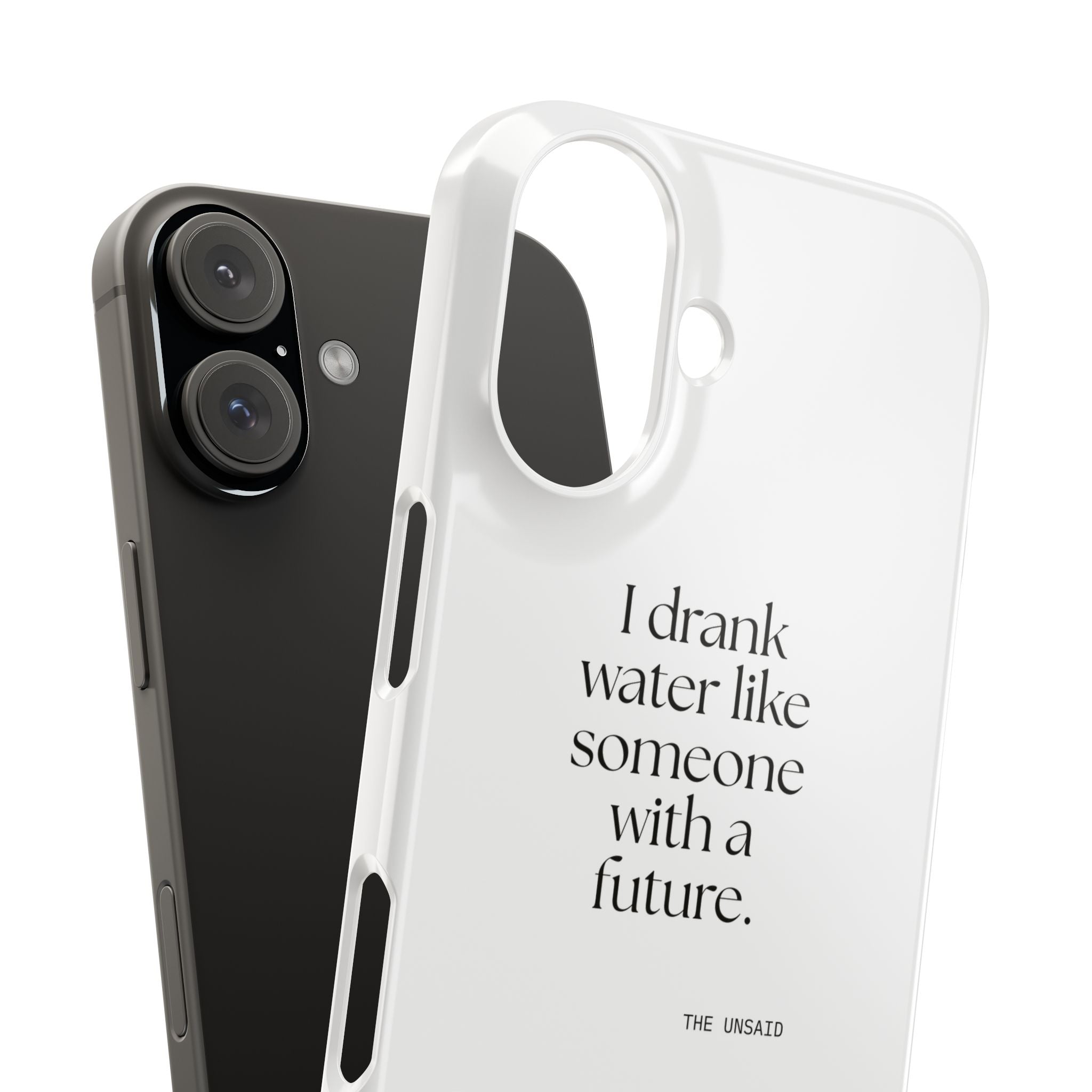 I drank water like someone with a future - Phone Case - Dry Humor