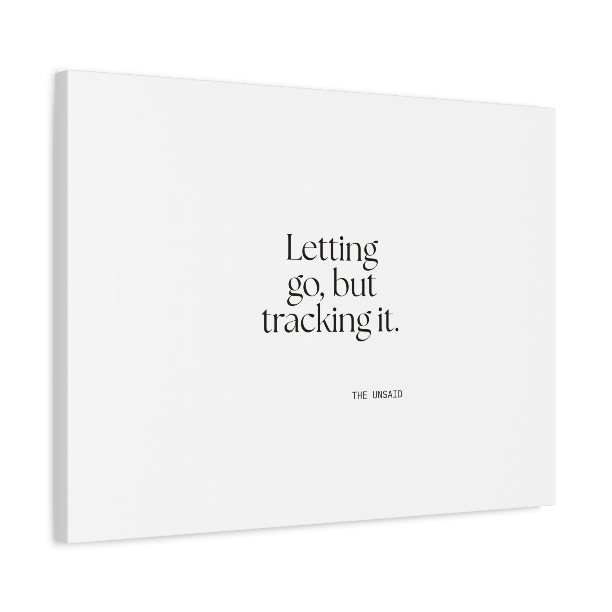 Letting go, but tracking it - Canvas Print - Dry Humor