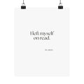 I left myself on read - Poster - For Overthinkers