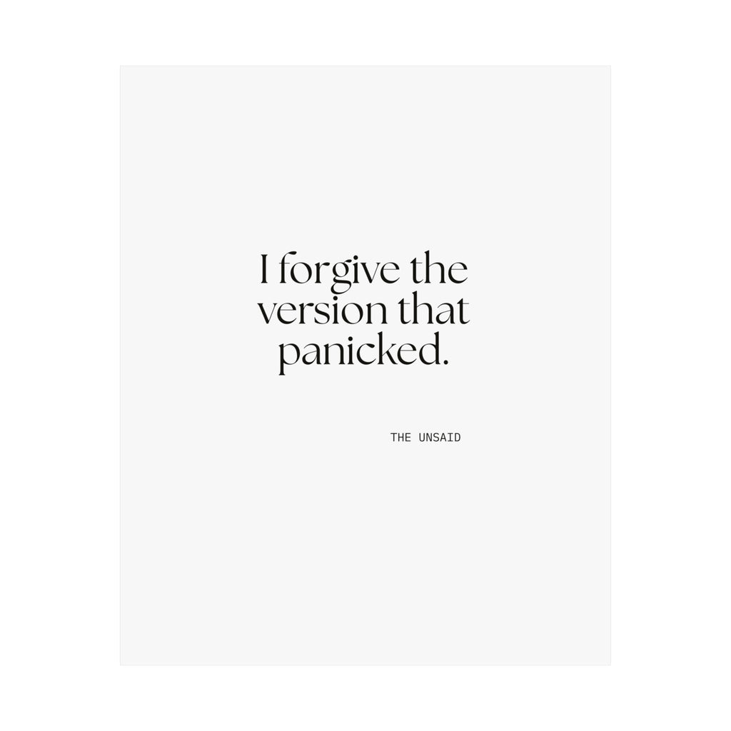 I forgive the version that panicked - Poster - Dry Humor