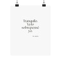 Tranquilo. Ya lo sobrepensé yo - Poster - En Español
