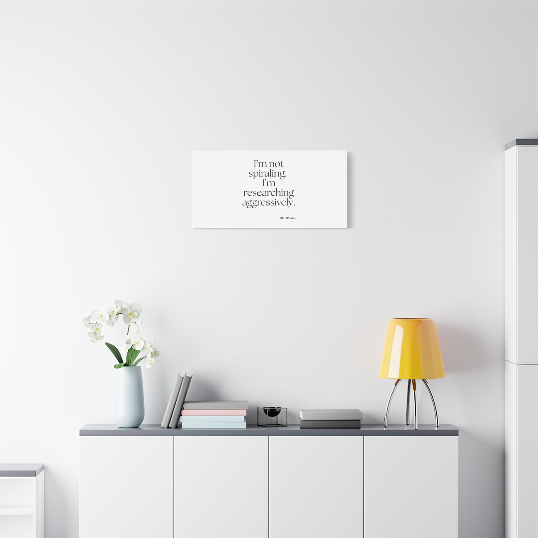 I’m not spiraling. I’m researching aggressively - Canvas Print - For Overthinkers
