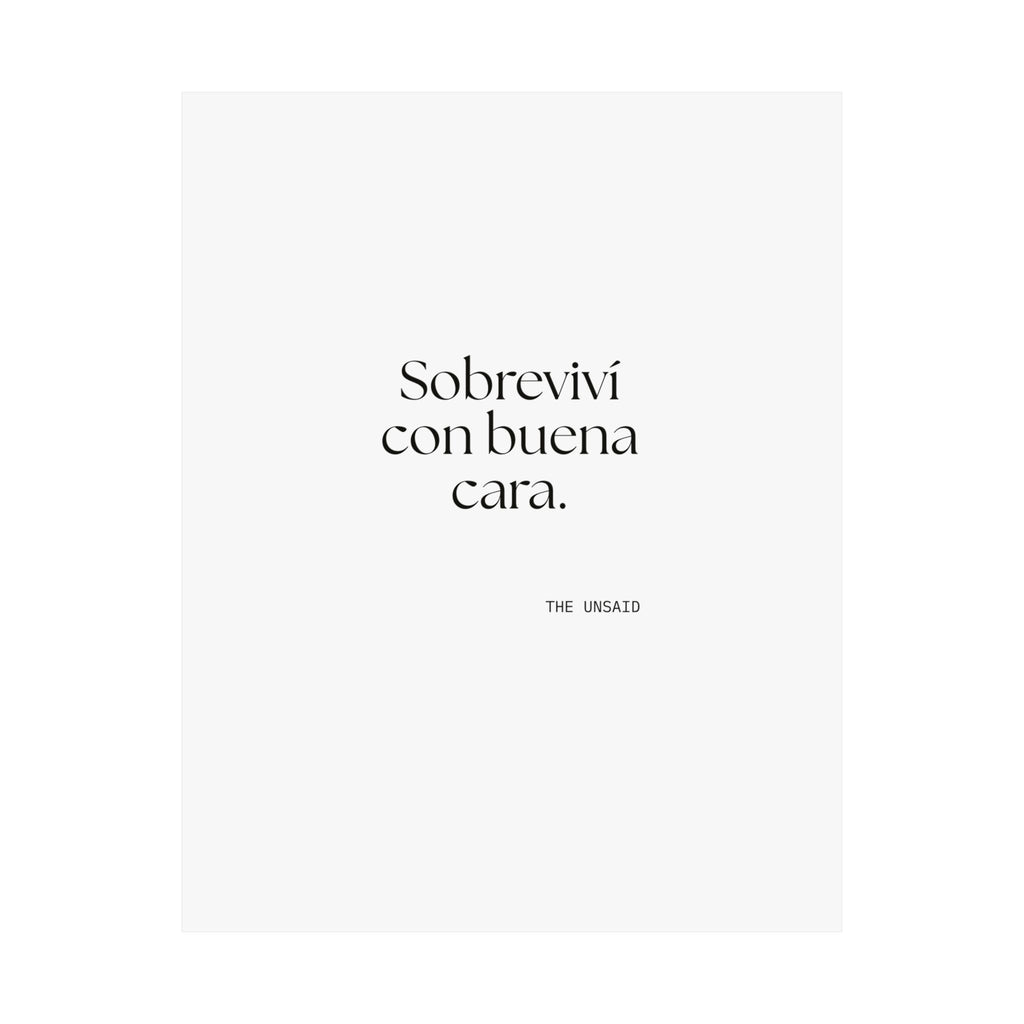 Sobreviví con buena cara - Poster - En Español